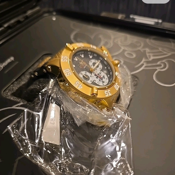Invicta Disney Subaqua Mens 50mm Limited Gold Chrono Watch 23283 RARE With Case - Picture 4 of 6